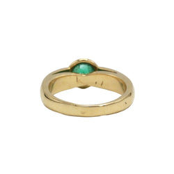 Bague Solitaire en or jaune et émeraude - Castafiore