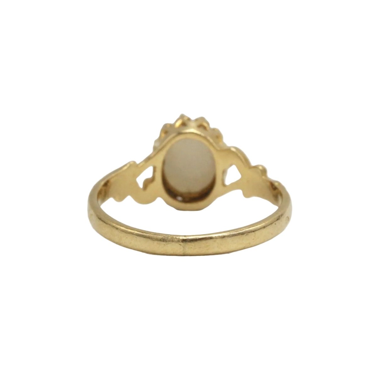 Bague Solitaire en or jaune et opale - Castafiore
