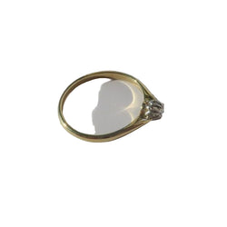 Bague solitaire en or jaune et or blanc avec diamant - Castafiore