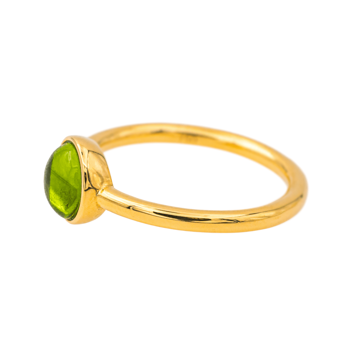 Bague Solitaire en or jaune et péridot - Castafiore