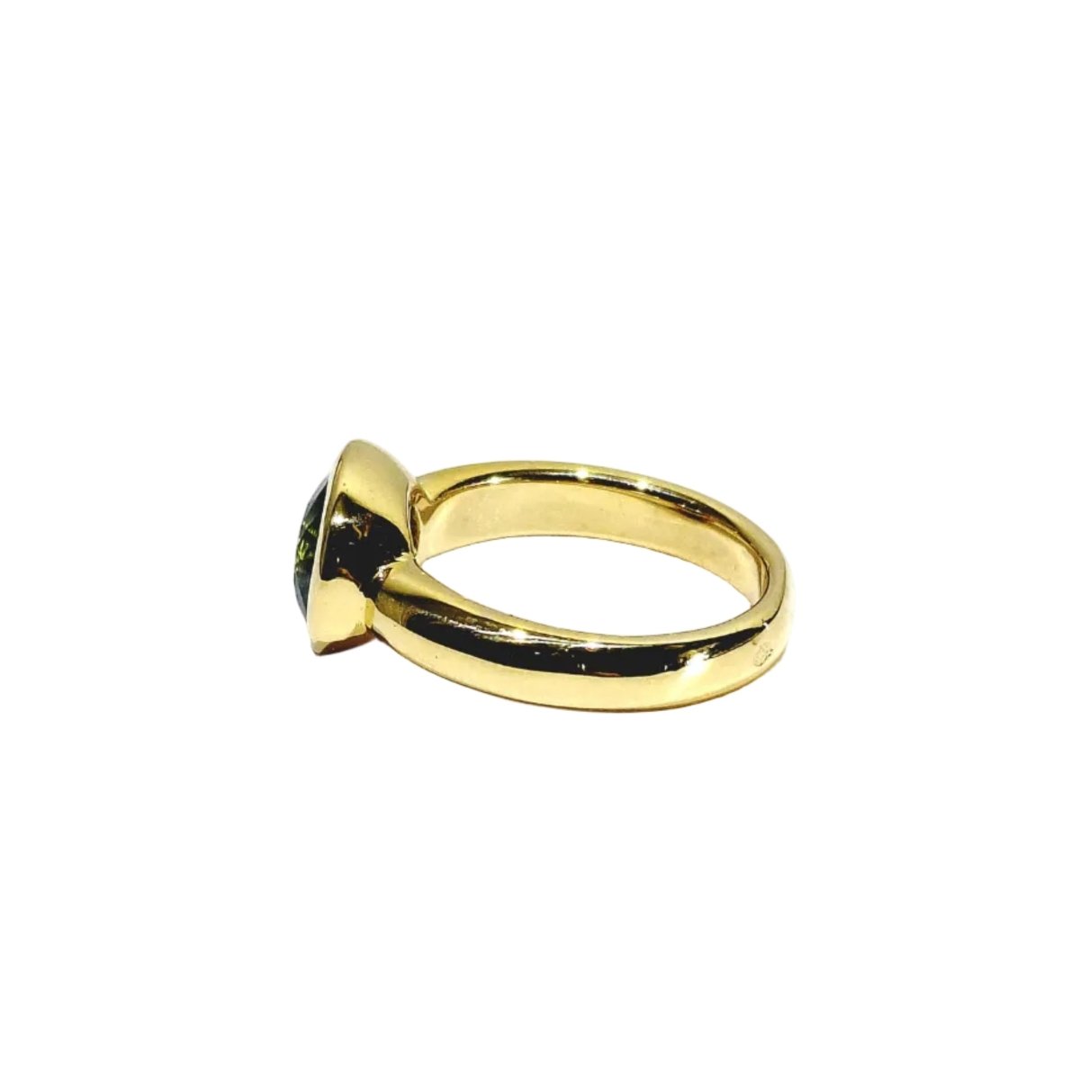 Bague Solitaire en or jaune et péridot - Castafiore