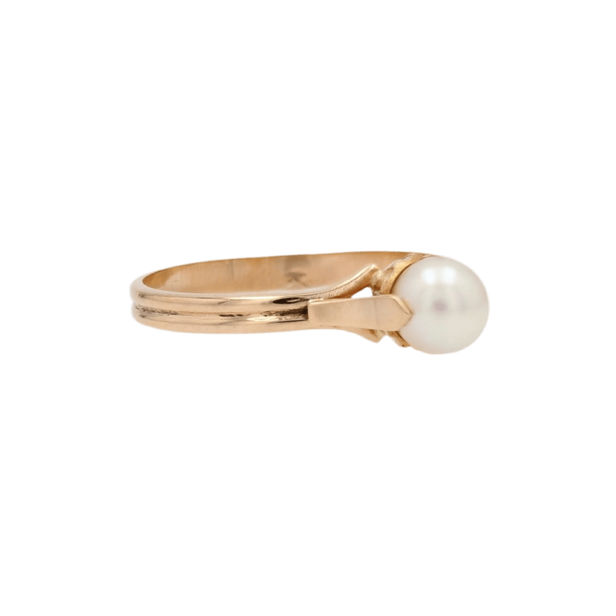 Bague Solitaire en or jaune et perle - Castafiore