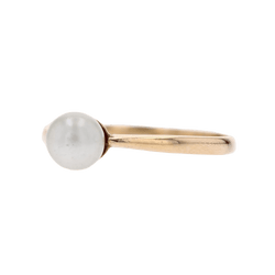 Bague Solitaire en or jaune et perle - Castafiore