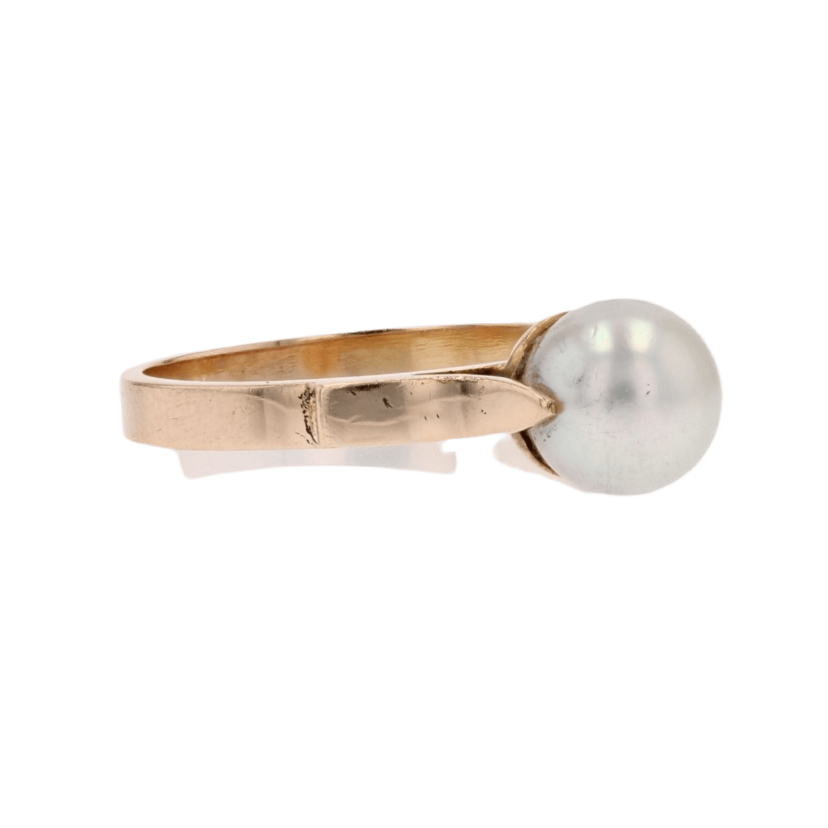 Bague Solitaire en or jaune et perle - Castafiore