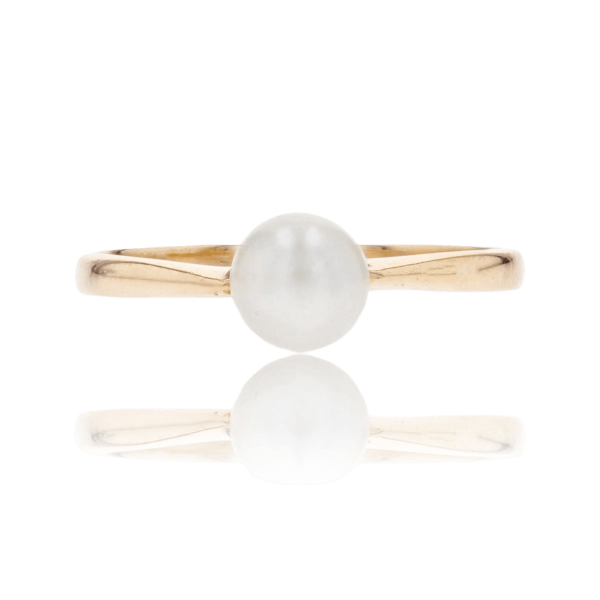 Bague Solitaire en or jaune et perle - Castafiore