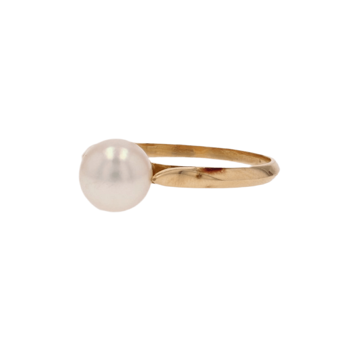 Bague Solitaire en or jaune et perle - Castafiore