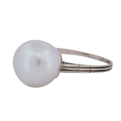 Bague Solitaire en or jaune et perle - Castafiore