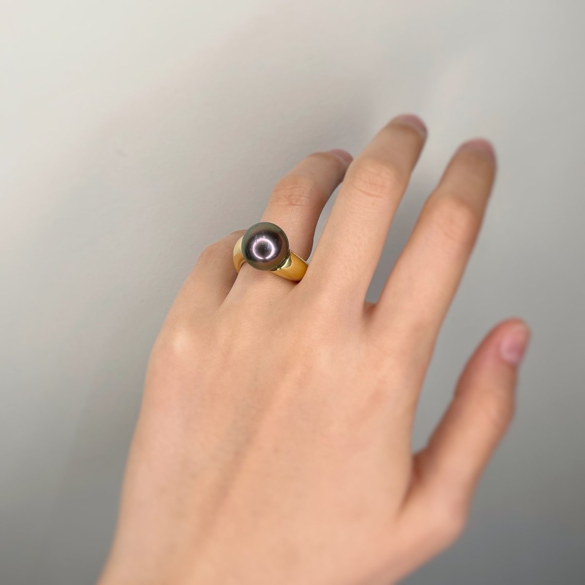 Bague Solitaire en or jaune et perle - Castafiore