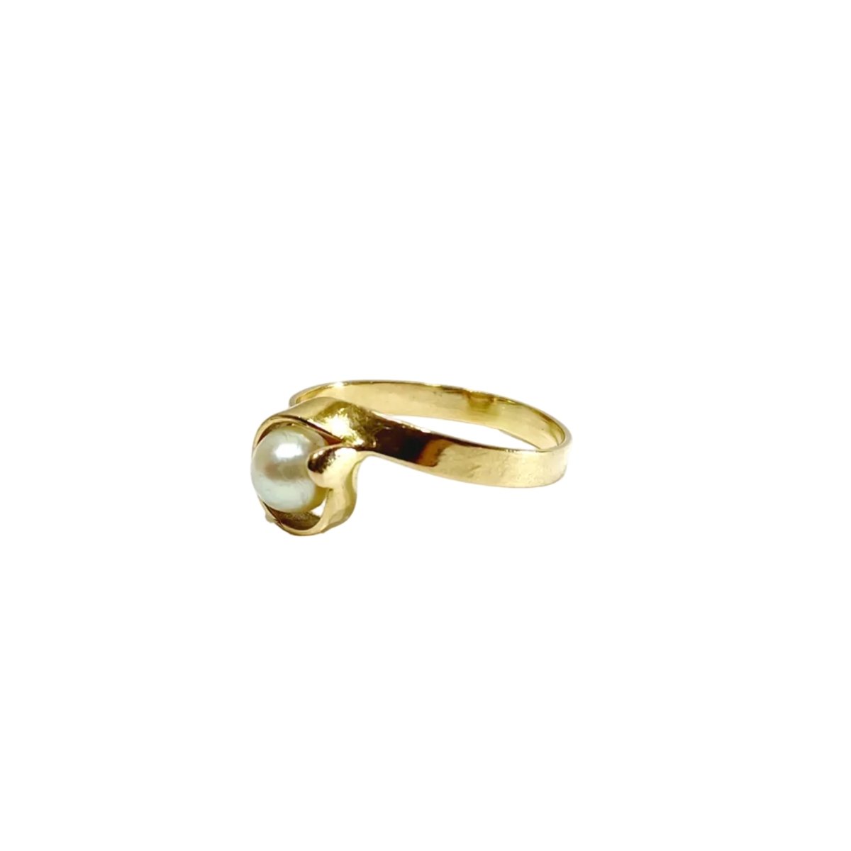 Bague Solitaire en or jaune et perle - Castafiore