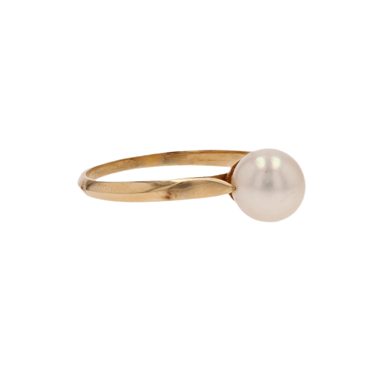 Bague Solitaire en or jaune et perle - Castafiore
