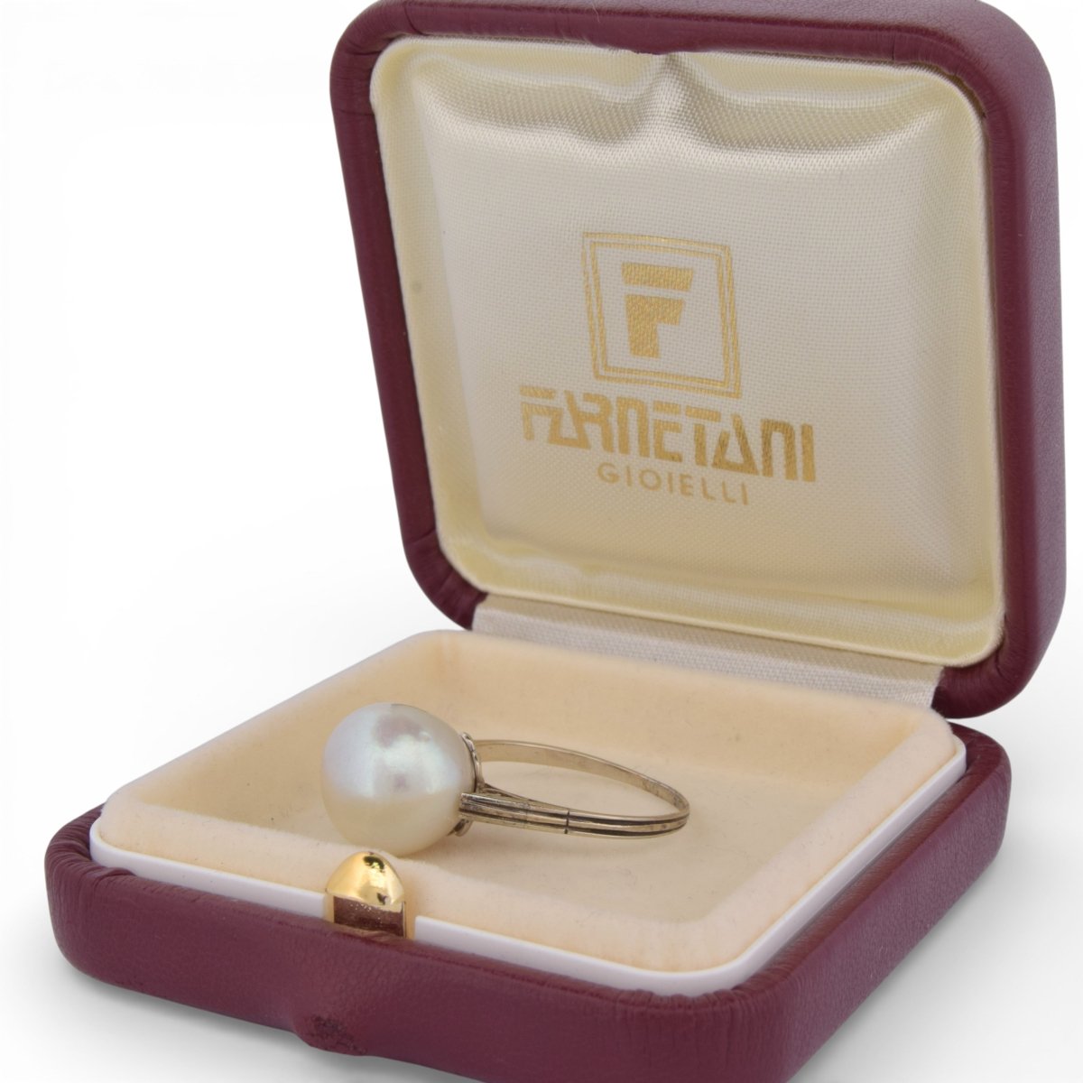 Bague Solitaire en or jaune et perle - Castafiore