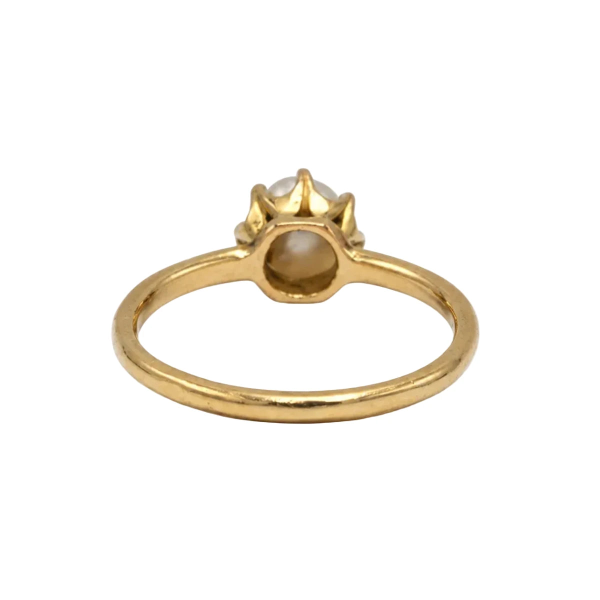Bague Solitaire en or jaune et perle - Castafiore