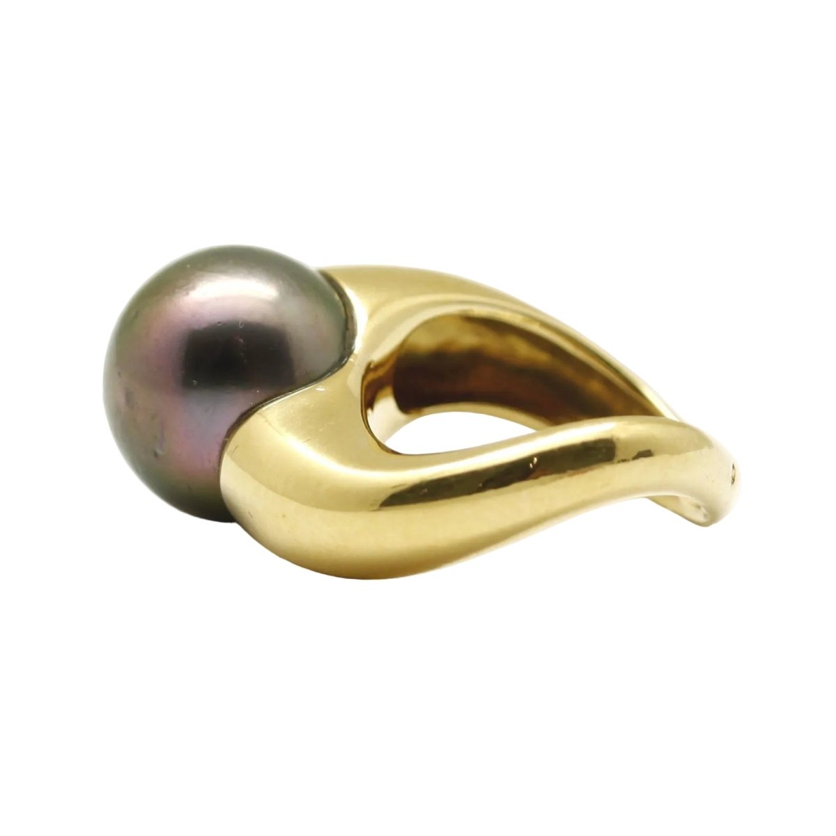 Bague Solitaire en or jaune et perle - Castafiore