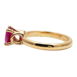 Bague Solitaire en or jaune et rubis - Castafiore