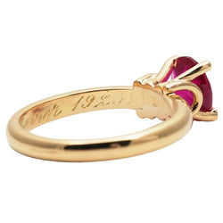 Bague Solitaire en or jaune et rubis - Castafiore