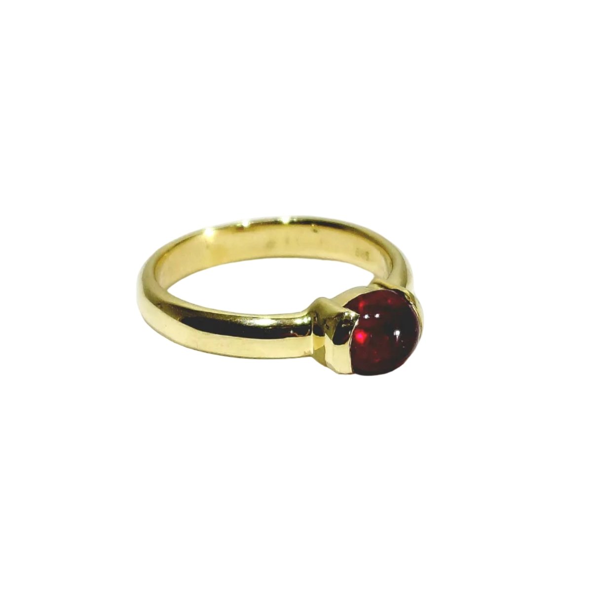 Bague Solitaire en or jaune et rubis - Castafiore