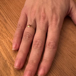 Bague Solitaire en or jaune et rubis - Castafiore