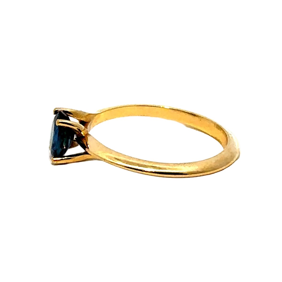Bague Solitaire en or jaune et saphir - Castafiore