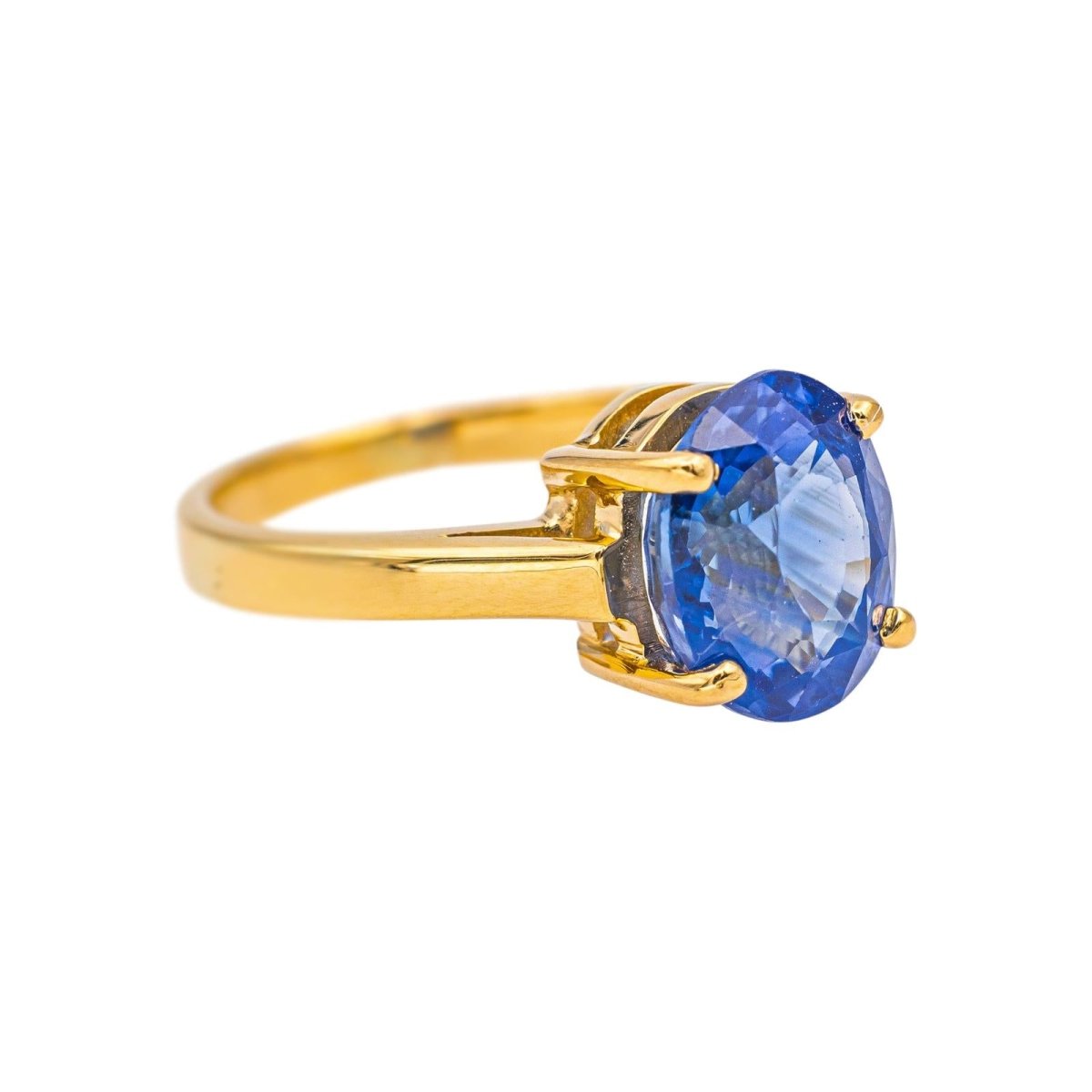 Bague Solitaire en or jaune et saphir - Castafiore