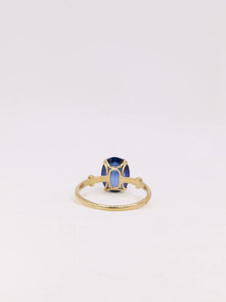 Bague Solitaire en or jaune et saphir - Castafiore