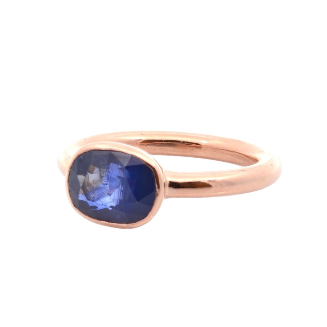 Bague Solitaire en or jaune et saphir - Castafiore