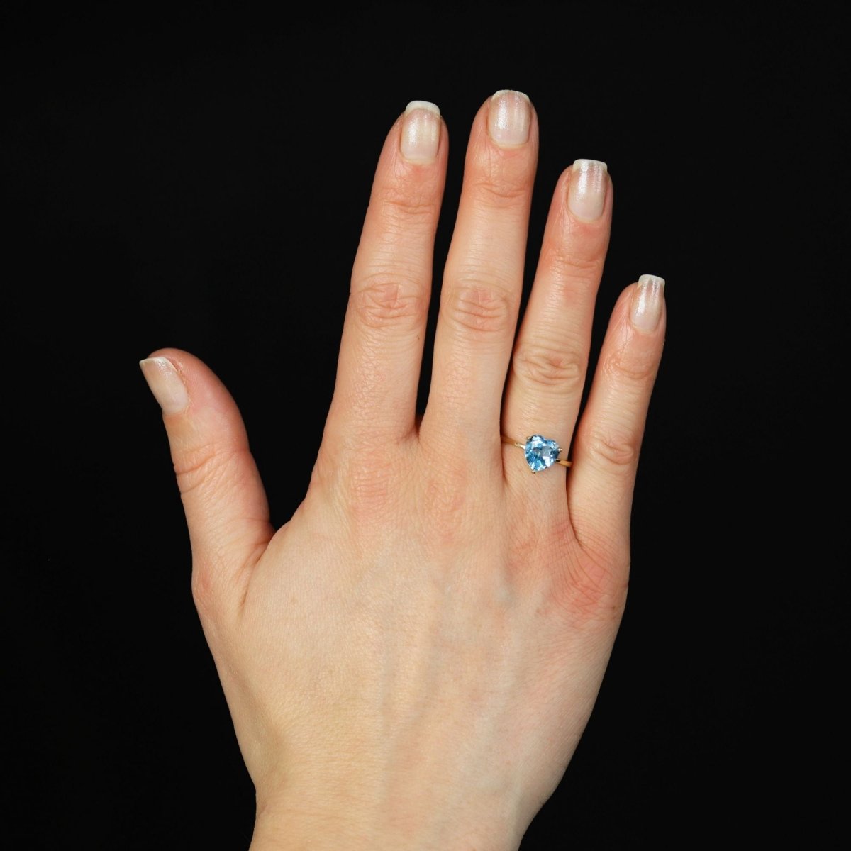 Bague Solitaire en or jaune et topaze - Castafiore