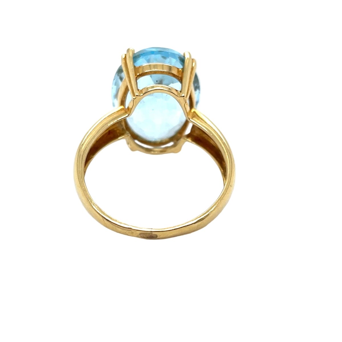 Bague Solitaire en or jaune et topaze - Castafiore