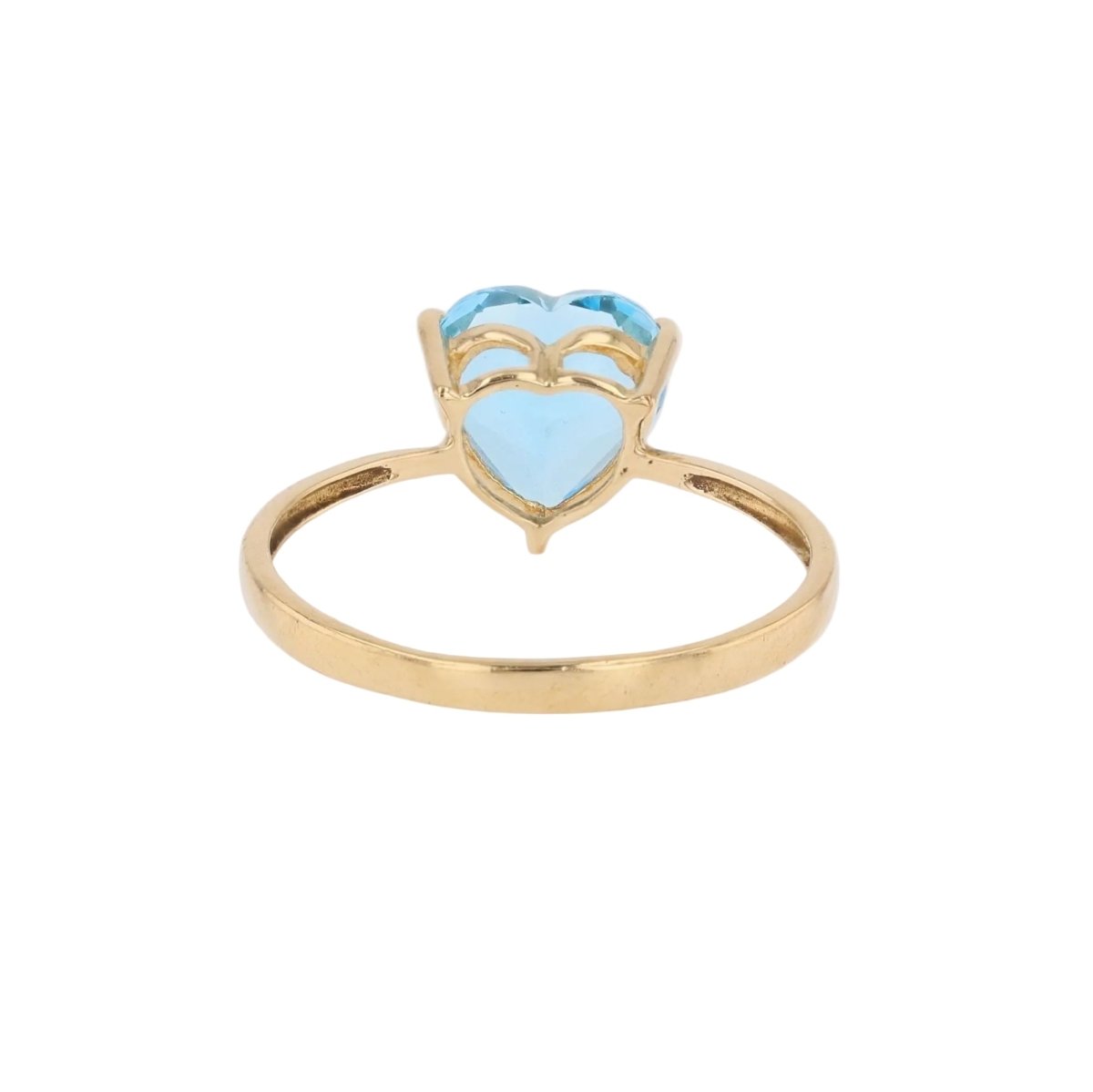 Bague Solitaire en or jaune et topaze - Castafiore