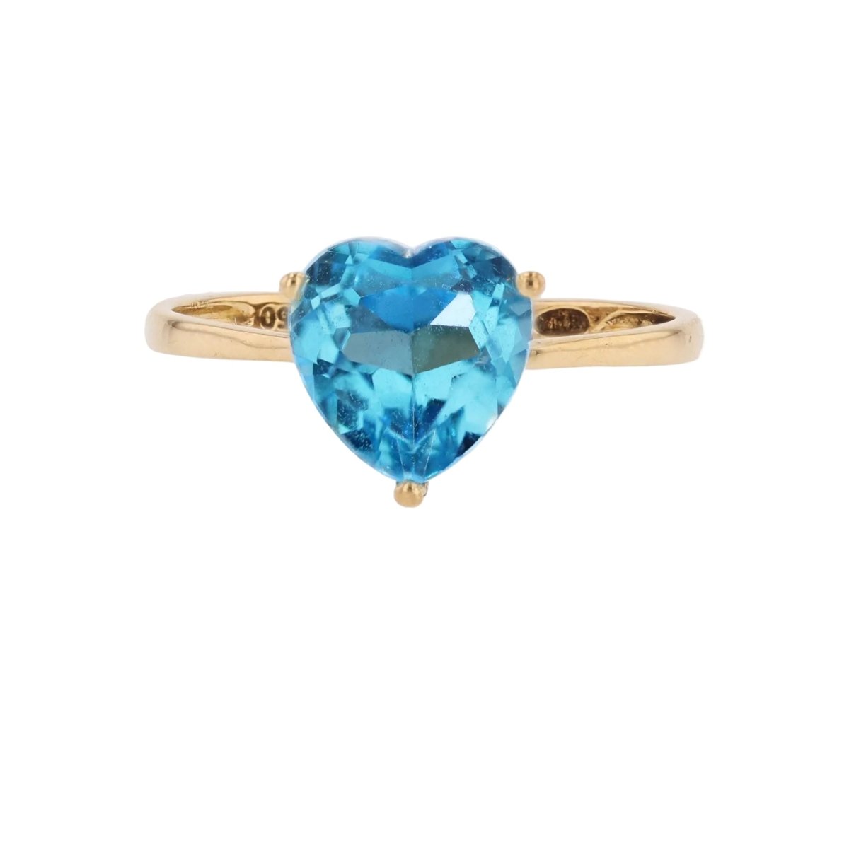 Bague Solitaire en or jaune et topaze - Castafiore
