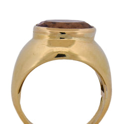 Bague Solitaire en or jaune et tourmaline - Castafiore