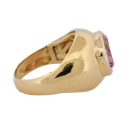 Bague Solitaire en or jaune et tourmaline - Castafiore
