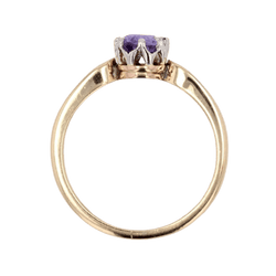 Bague Solitaire en or jaune, or blanc et saphir - Castafiore