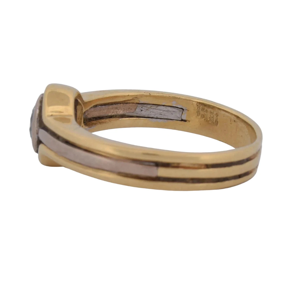 Bague Solitaire en or jaune, or rose et diamant - Castafiore
