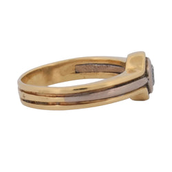 Bague Solitaire en or jaune, or rose et diamant - Castafiore