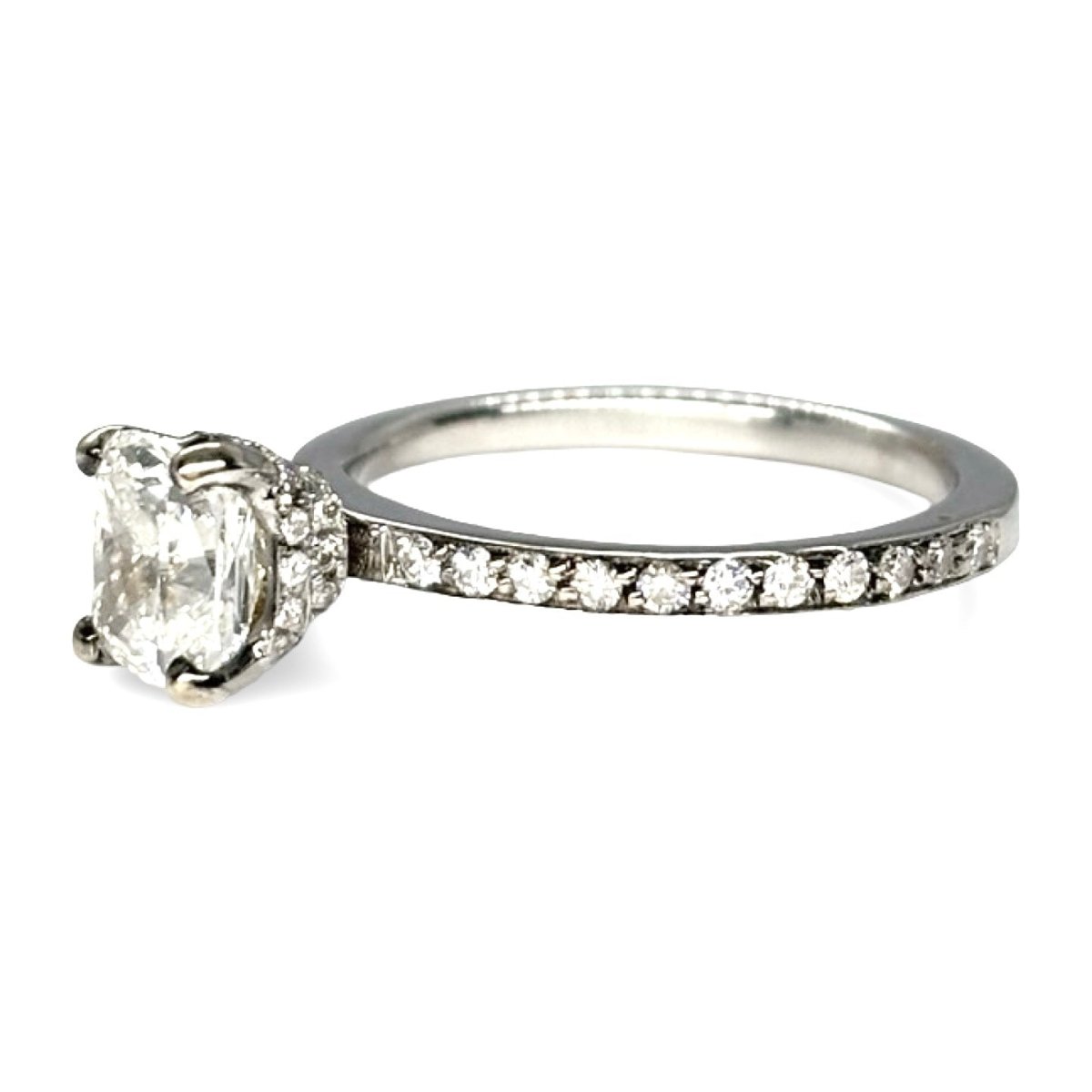 Bague Solitaire en or or blanc et diamants - Castafiore