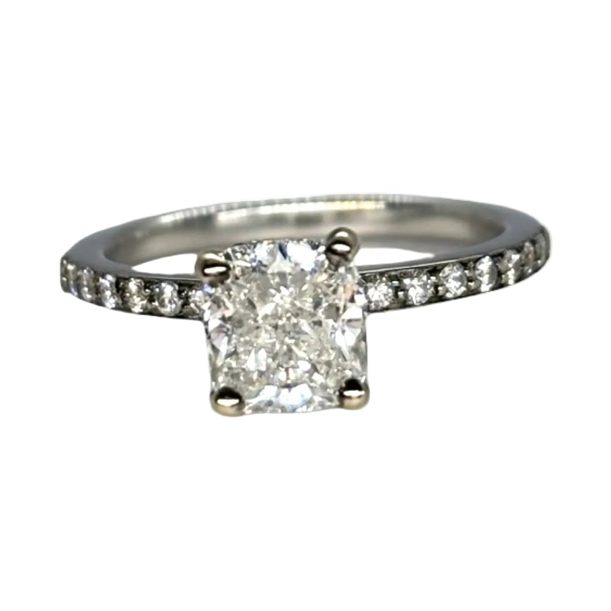Bague Solitaire en or or blanc et diamants - Castafiore