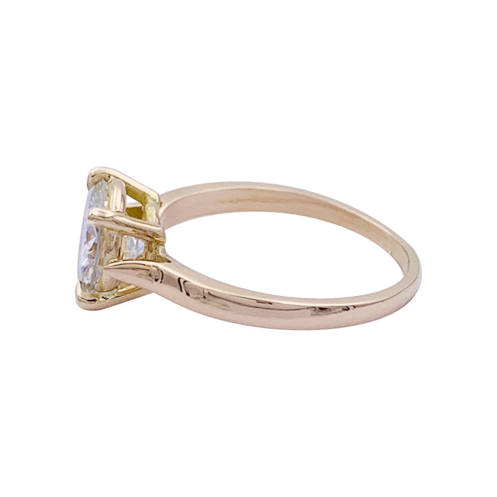 Bague Solitaire en or rose et diamant - Castafiore