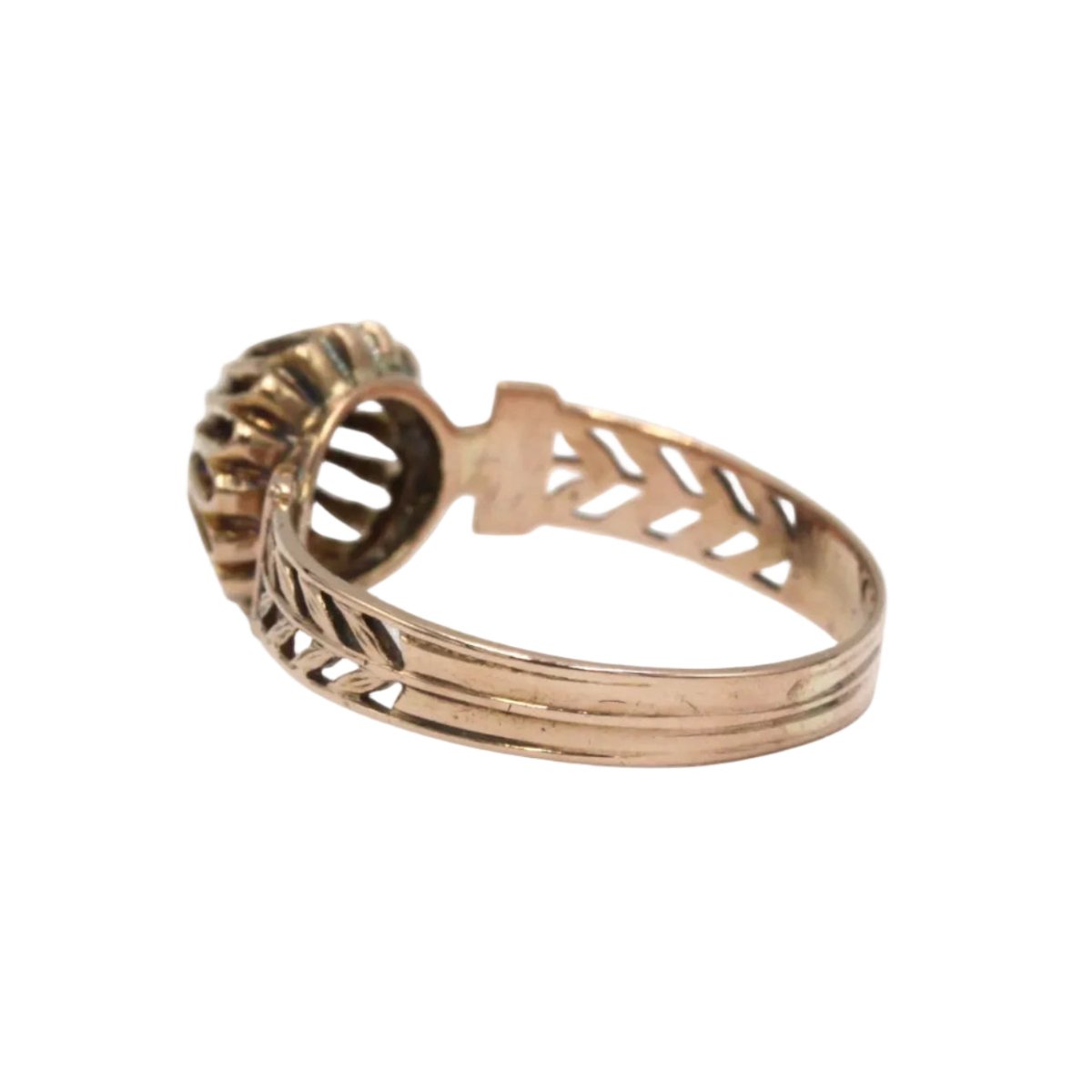 Bague Solitaire en or rose et diamant - Castafiore