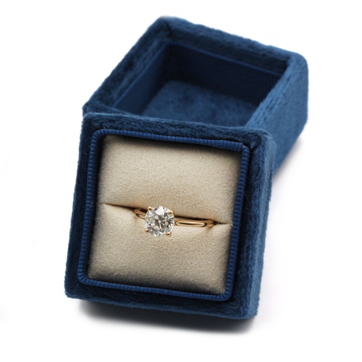 Bague Solitaire en or rose et diamant - Castafiore