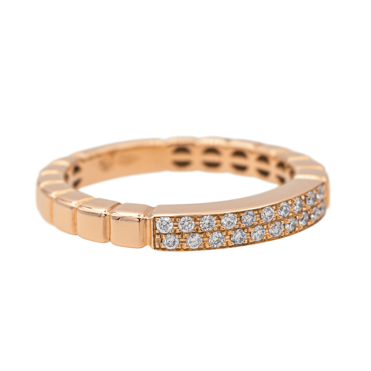 Bague Solitaire en or rose et diamants - Castafiore