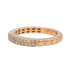 Bague Solitaire en or rose et diamants - Castafiore