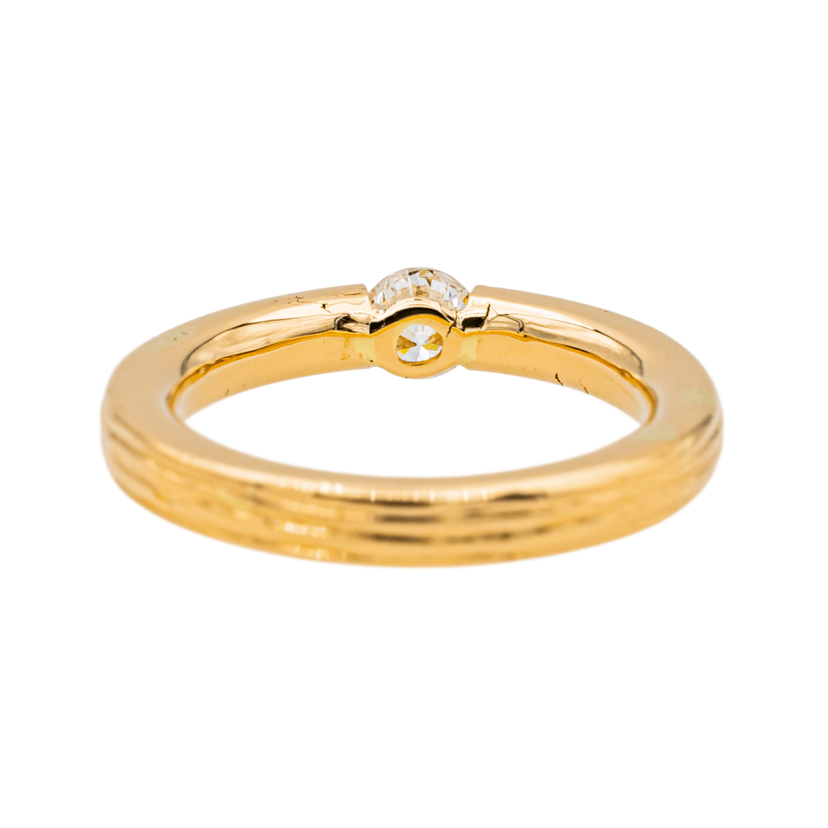 Bague Solitaire en or rose et diamants - Castafiore