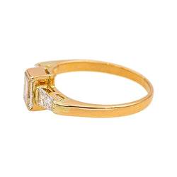 Bague Solitaire en or rose et diamants - Castafiore