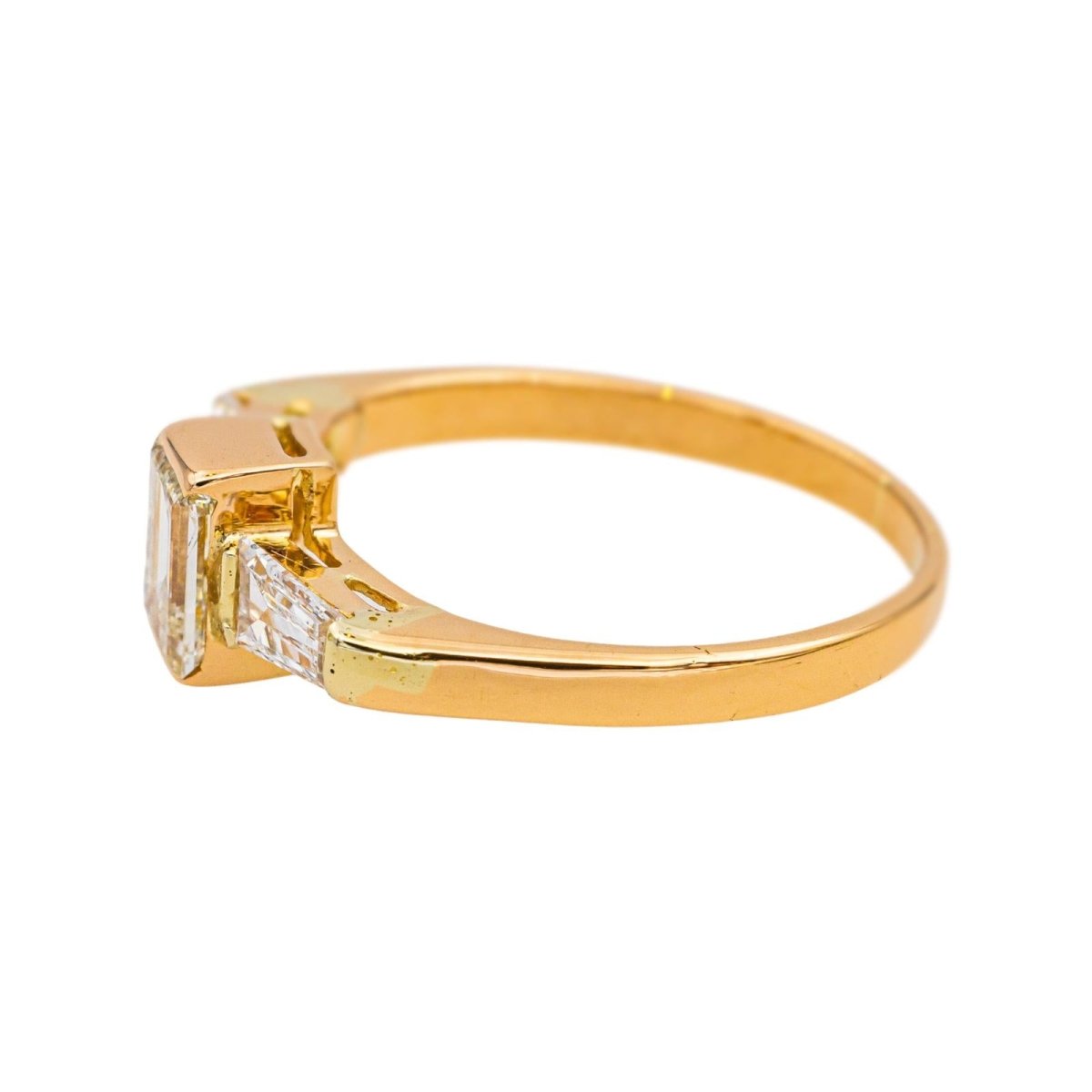 Bague Solitaire en or rose et diamants - Castafiore