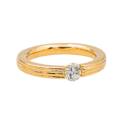 Bague Solitaire en or rose et diamants - Castafiore