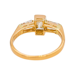 Bague Solitaire en or rose et diamants - Castafiore