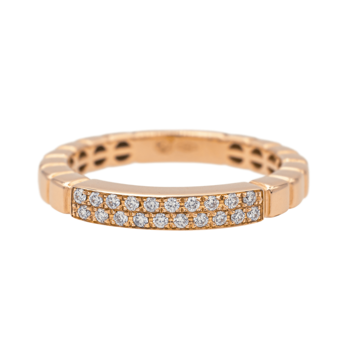 Bague Solitaire en or rose et diamants - Castafiore
