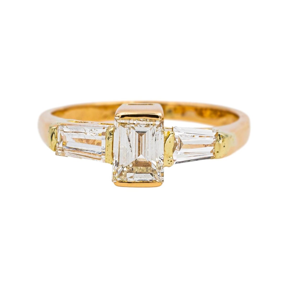 Bague Solitaire en or rose et diamants - Castafiore