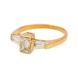 Bague Solitaire en or rose et diamants - Castafiore