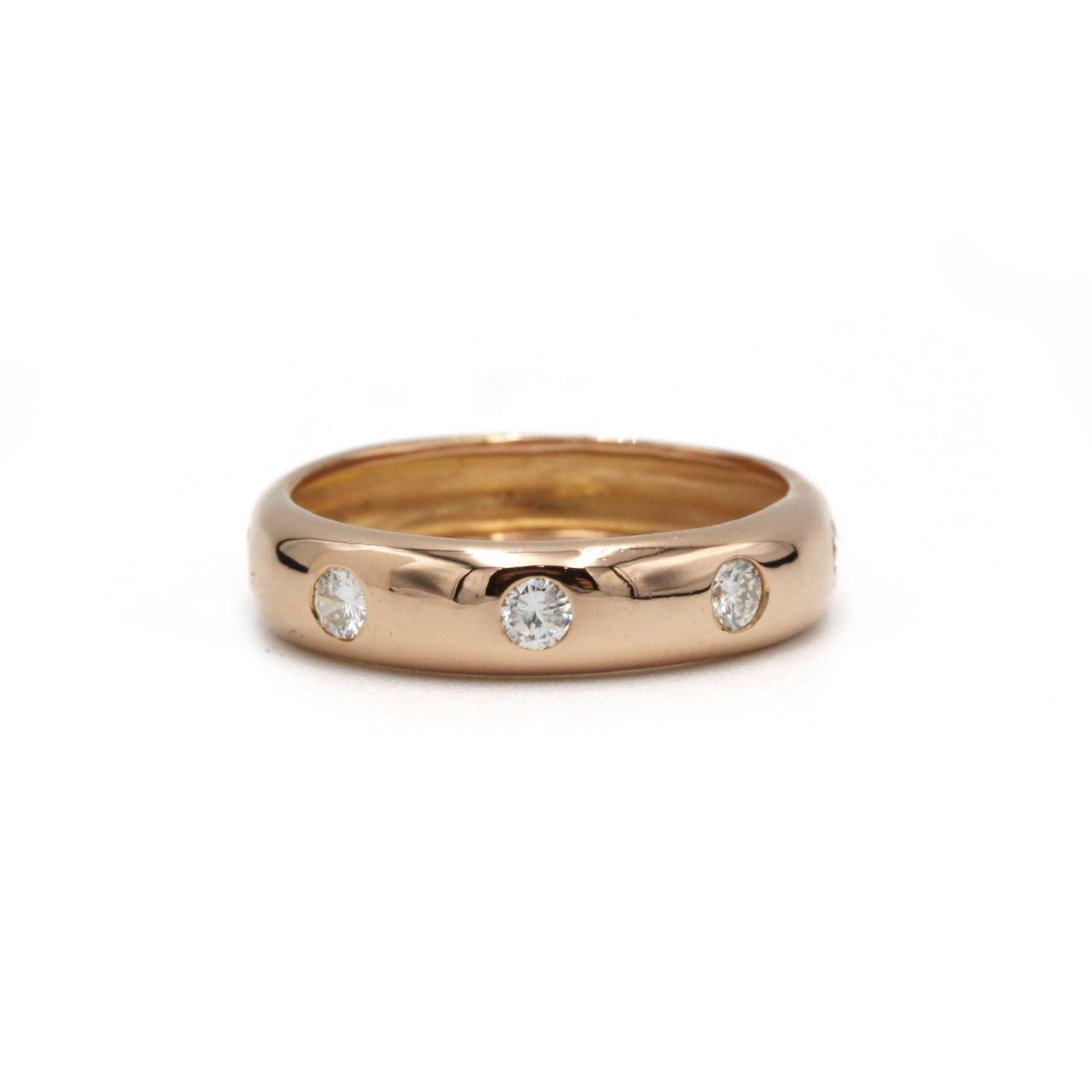 Bague Solitaire en or rose et diamants - Castafiore